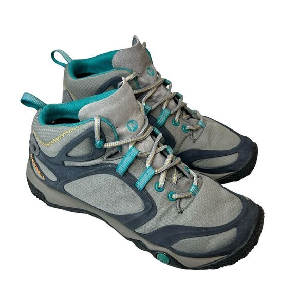 MERRELL Proterra Mid Gore-Tex Hiking Boots Gray Size 8 - Picture 4 of 17